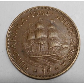 SOUTH AFRICA 1 Penny 1954