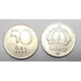 SWEDEN 50 Ore 1944 AG