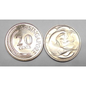 SINGAPORE 20 Cents 1984