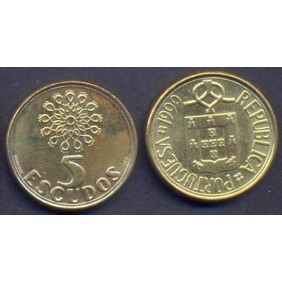 PORTUGAL 5 Escudos 1999