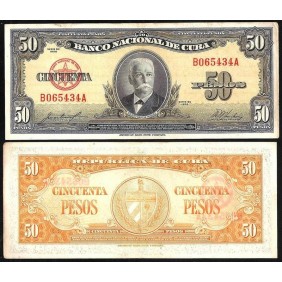 CUBA 50 Pesos 1958