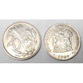 SOUTH AFRICA 20 Cents 1989