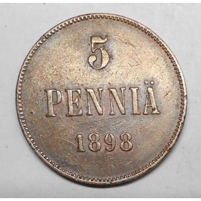 FINLAND 5 Pennia 1898
