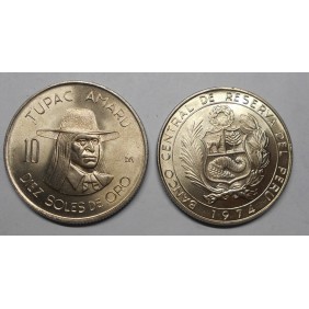 PERU 10 Soles 1974 Tupac Amaru