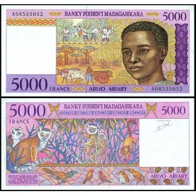 MADAGASCAR 5000 Ariary 1995