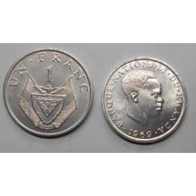 RWANDA 1 Franc 1969...