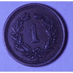 SWITZERLAND 1 Rappen 1891