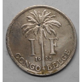 BELGIAN CONGO 1 Franc 1925...