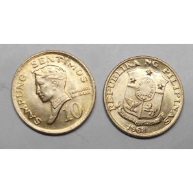 PHILIPPINES 10 Sentimos 1968