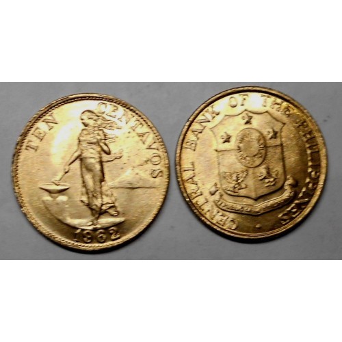 PHILIPPINES 10 Centavos 1962