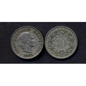 SWITZERLAND 10 Rappen 1885