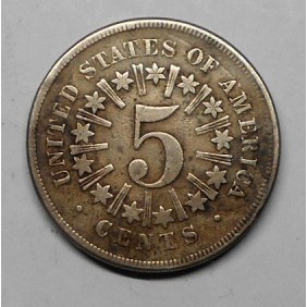 USA 5 Cents 1867 Shield...