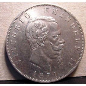 5 Lire 1871 M - AG