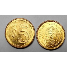 MEXICO 5 Pesos 1988