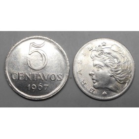 BRAZIL 5 Centavos 1967