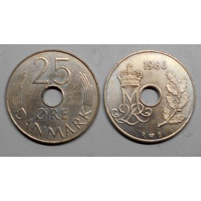 DENMARK 25 Ore 1986