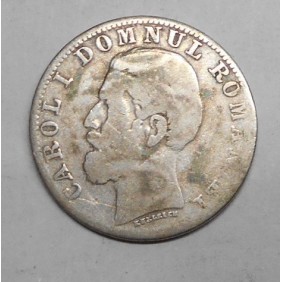 ROMANIA 50 Bani 1881 AG rare