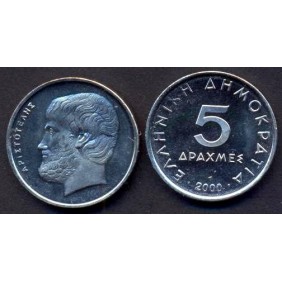 GREECE 5 Drachmes 2000...