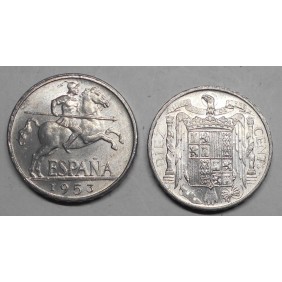 SPAIN 10 Centimos 1953