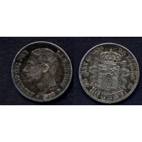 SPAIN 50 Centimos 1885 AG