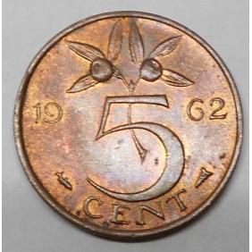 NETHERLANDS 5 Cents 1962
