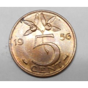 NETHERLANDS 5 Cents 1956