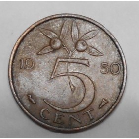 NETHERLANDS 5 Cents 1950