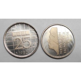 NETHERLANDS 25 Cents 1982