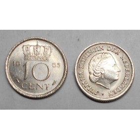 NETHERLANDS 10 Cents 1965