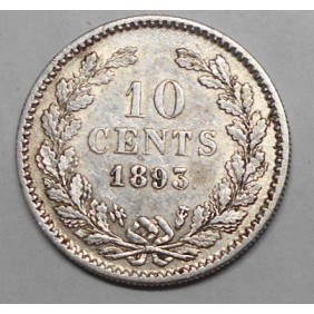 NETHERLANDS 10 Cents 1893 AG
