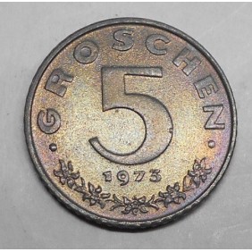 AUSTRIA 5 Groschen 1973 Proof