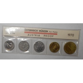 AUSTRIA Set Coins 1970 PROOF