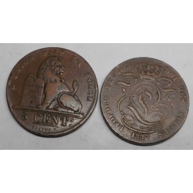 BELGIUM 5 Centimes 1837
