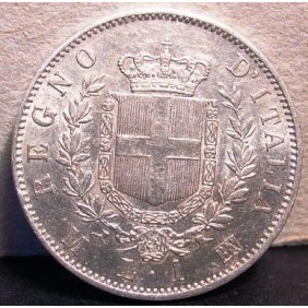 1 LIRA 1863 M Stemma
