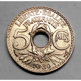 FRANCE 5 Centimes 1930
