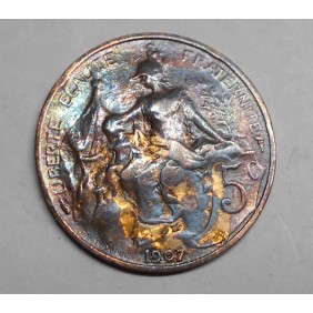 FRANCE 5 Centimes 1907