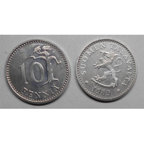 FINLAND 10 Pennia 1985