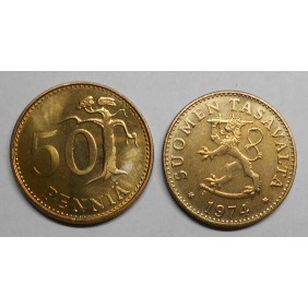 FINLAND 50 Pennia 1974