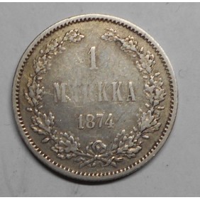 FINLAND 1 Markka 1874 AG