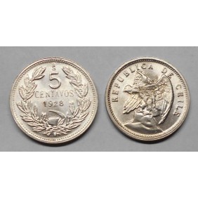 CHILE 5 Centavos 1928