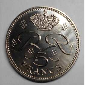 MONACO 5 Francs 1975 rare