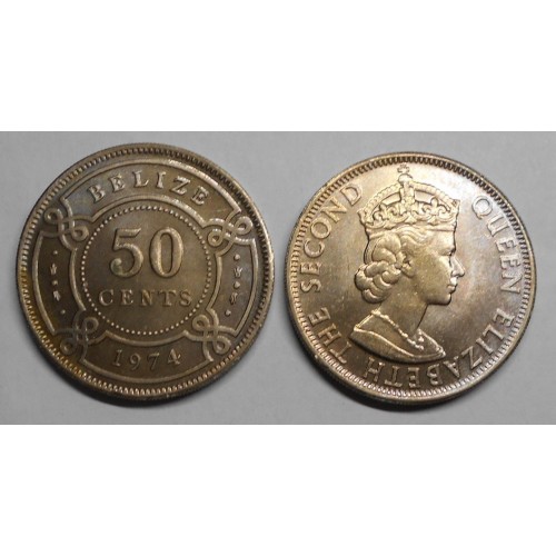 BELIZE 50 Cents 1974