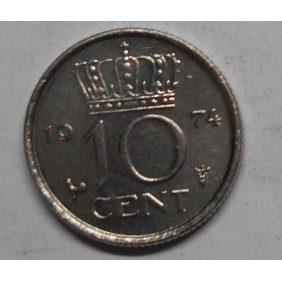 NETHERLANDS 10 Cents 1974