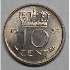 NETHERLANDS 10 Cents 1963