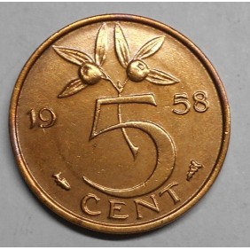 NETHERLANDS 5 Cents 1958