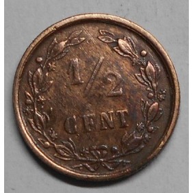 NETHERLANDS 1/2 Cent 1894