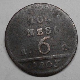 FERDINANDO IV 6 Tornesi 1803