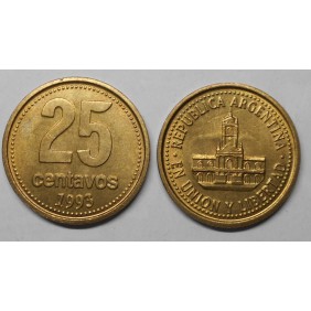 ARGENTINA 25 Centavos 1993...