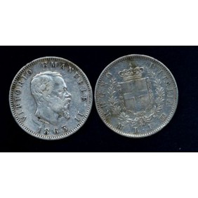 1 LIRA 1863 M Stemma