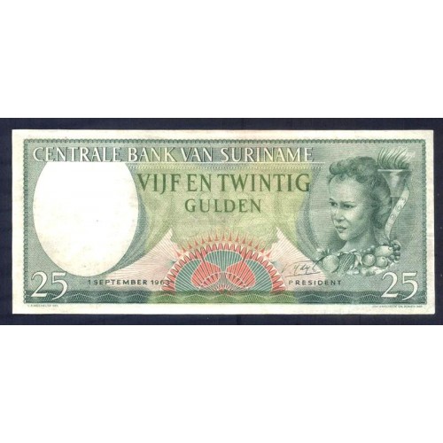 SURINAME 25 Gulden 1963
